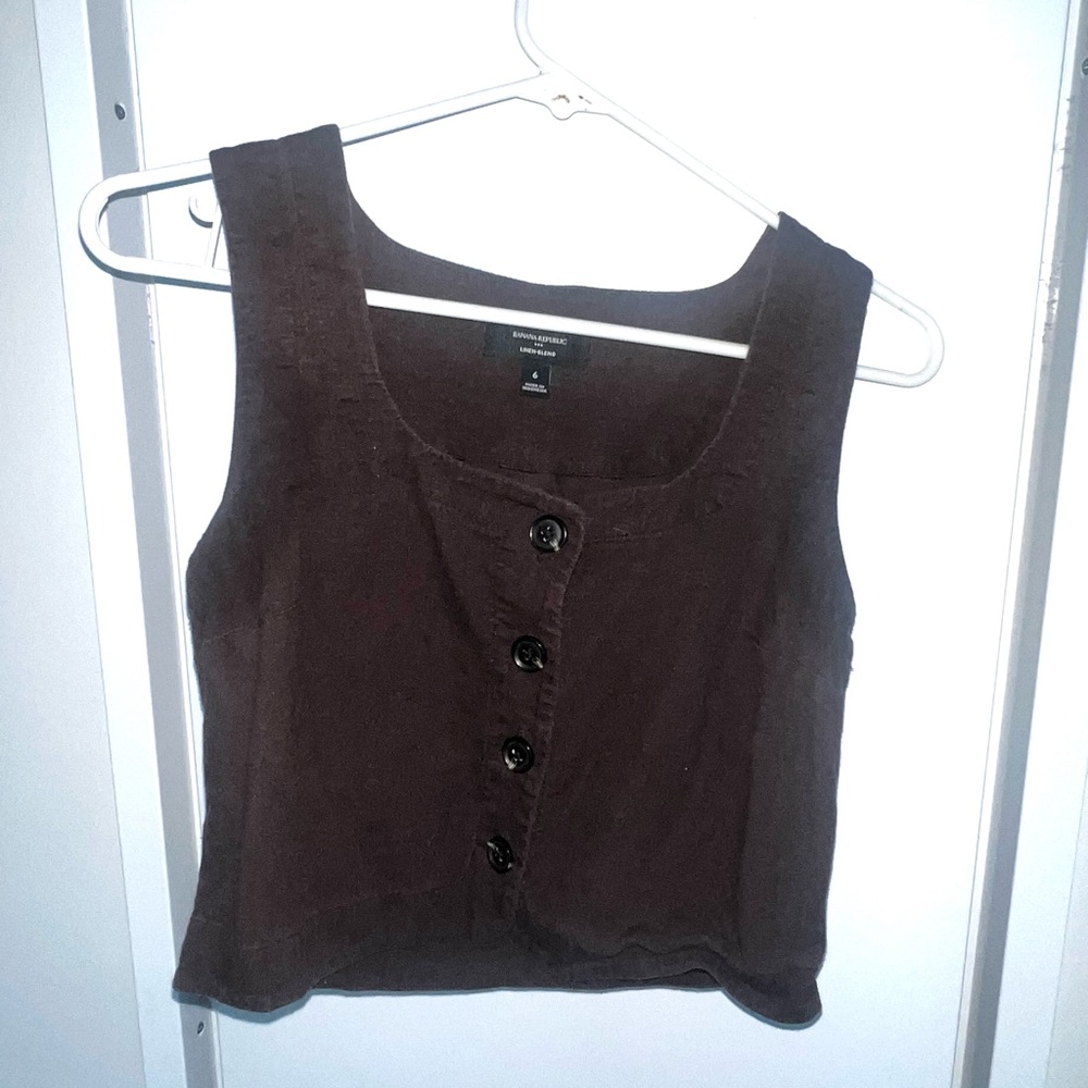Banana Republic Dark Brown Crop Top